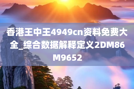 香港王中王4949cn资料免费大全_综合数据解释定义2DM86M9652