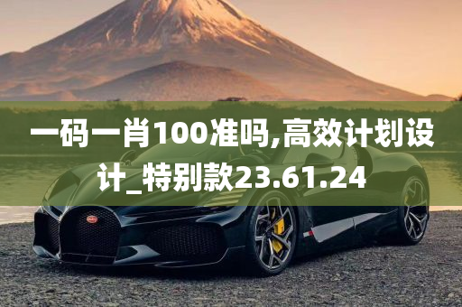 一码一肖100准吗,高效计划设计_特别款23.61.24