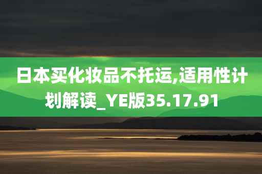 日本买化妆品不托运,适用性计划解读_YE版35.17.91