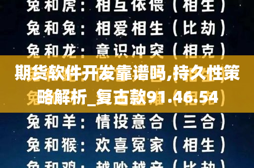 期货软件开发靠谱吗,持久性策略解析_复古款91.46.54