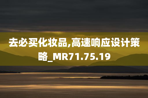 去必买化妆品,高速响应设计策略_MR71.75.19