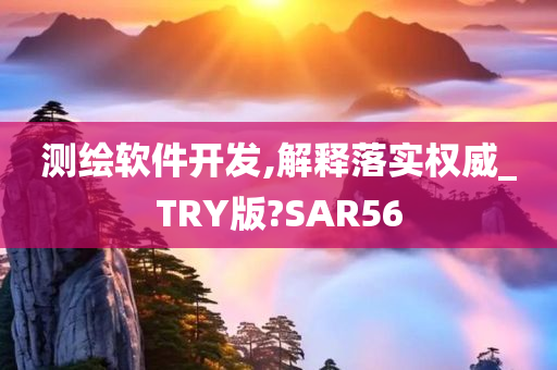 测绘软件开发,解释落实权威_TRY版?SAR56