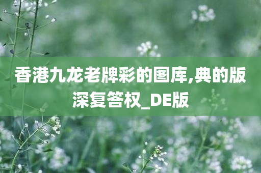 香港九龙老牌彩的图库,典的版深复答权_DE版