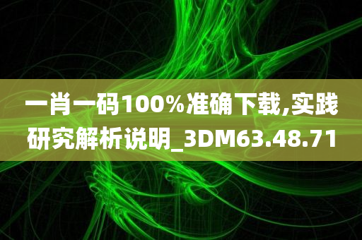 一肖一码100%准确下载,实践研究解析说明_3DM63.48.71