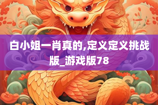 白小姐一肖真的,定义定义挑战版_游戏版78