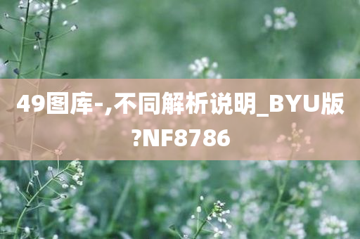 49图库-,不同解析说明_BYU版?NF8786