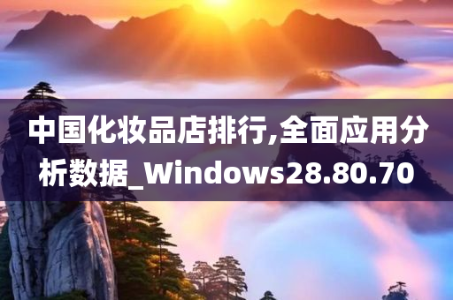 中国化妆品店排行,全面应用分析数据_Windows28.80.70