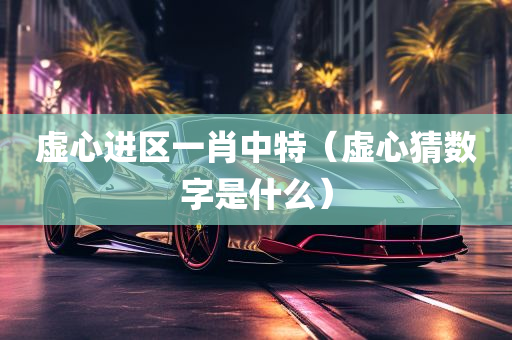 虚心进区一肖中特（虚心猜数字是什么）