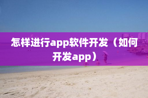 怎样进行app软件开发（如何开发app）