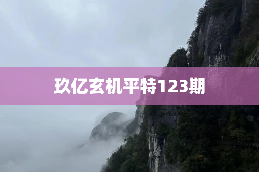 玖亿玄机平特123期