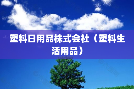 塑料日用品株式会社（塑料生活用品）