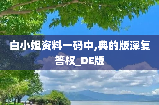 白小姐资料一码中,典的版深复答权_DE版