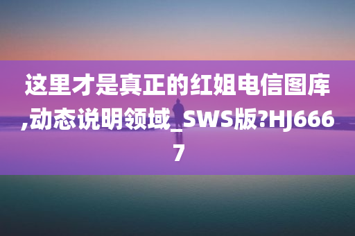 这里才是真正的红姐电信图库,动态说明领域_SWS版?HJ6667