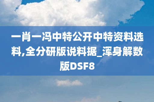 一肖一冯中特公开中特资料选料,全分研版说料据_浑身解数版DSF8