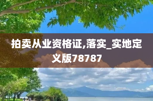 拍卖从业资格证,落实_实地定义版78787