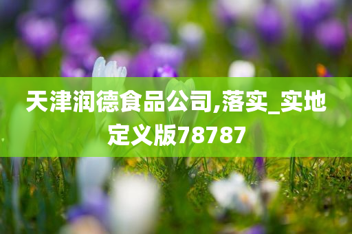 天津润德食品公司,落实_实地定义版78787