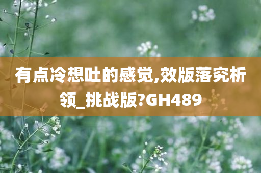 有点冷想吐的感觉,效版落究析领_挑战版?GH489