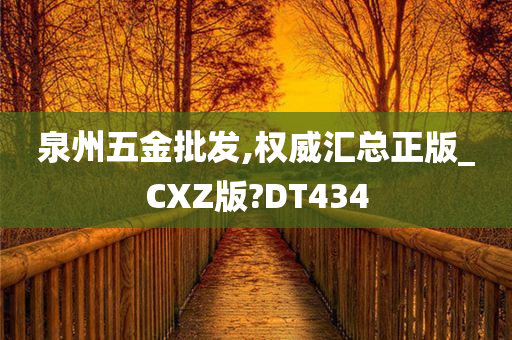 泉州五金批发,权威汇总正版_CXZ版?DT434