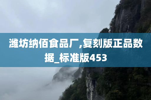 潍坊纳佰食品厂,复刻版正品数据_标准版453