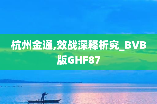 杭州金通,效战深释析究_BVB版GHF87