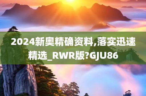 2024新奥精确资料,落实迅速精选_RWR版?GJU86