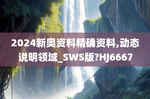 2024新奥资料精确资料,动态说明领域_SWS版?HJ6667