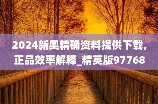 2024新奥精确资料提供下载,正品效率解释_精英版97768