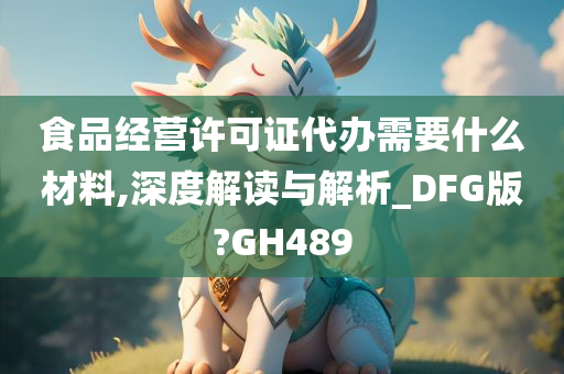 食品经营许可证代办需要什么材料,深度解读与解析_DFG版?GH489