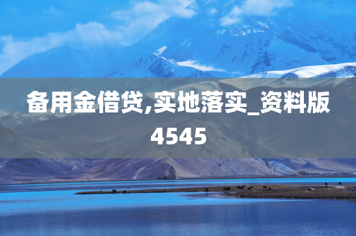 备用金借贷,实地落实_资料版4545