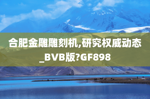 合肥金雕雕刻机,研究权威动态_BVB版?GF898