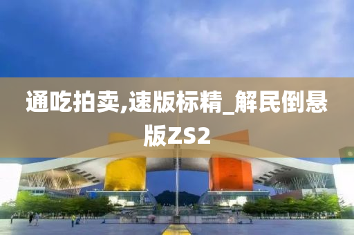 通吃拍卖,速版标精_解民倒悬版ZS2