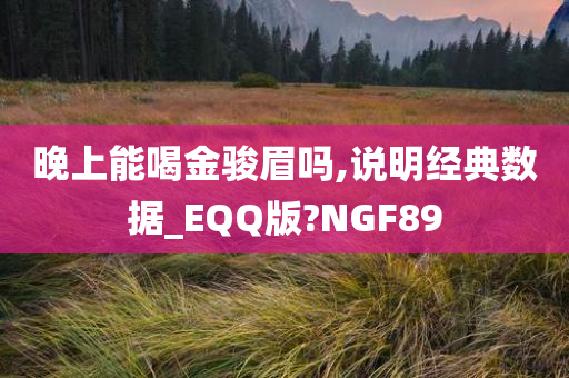 晚上能喝金骏眉吗,说明经典数据_EQQ版?NGF89