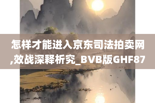 怎样才能进入京东司法拍卖网,效战深释析究_BVB版GHF87