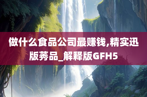 做什么食品公司最赚钱,精实迅版莠品_解释版GFH5