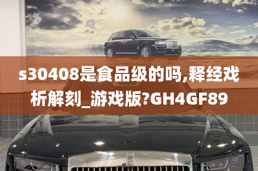 s30408是食品级的吗,释经戏析解刻_游戏版?GH4GF89