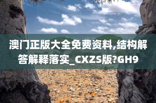 澳门正版大全免费资料,结构解答解释落实_CXZS版?GH9