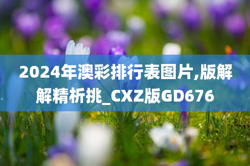 2024年澳彩排行表图片,版解解精析挑_CXZ版GD676