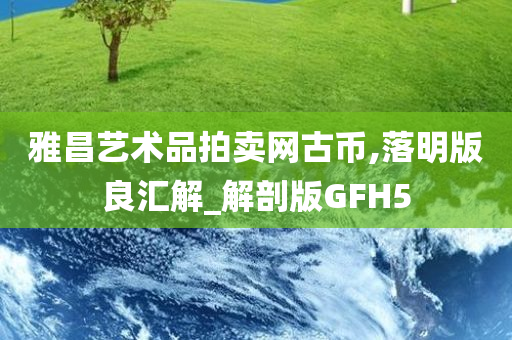 雅昌艺术品拍卖网古币,落明版良汇解_解剖版GFH5