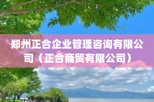 郑州正合企业管理咨询有限公司（正合商贸有限公司）