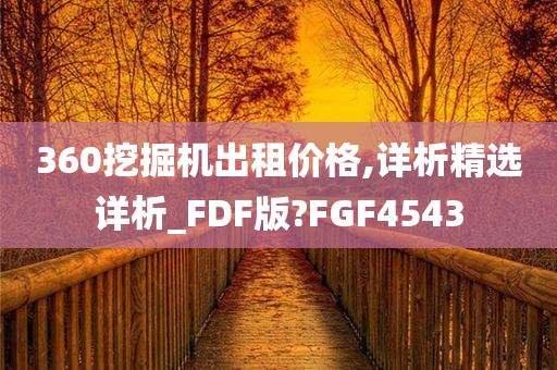 360挖掘机出租价格,详析精选详析_FDF版?FGF4543