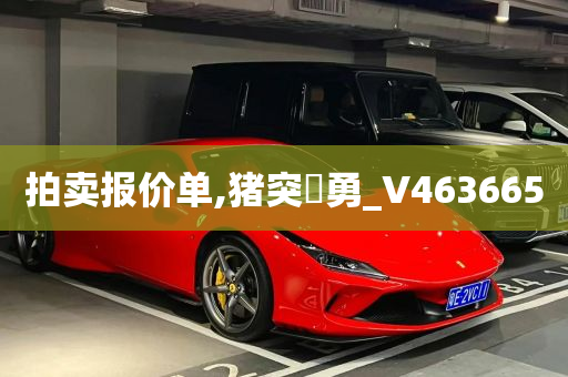 拍卖报价单,猪突豨勇_V463665