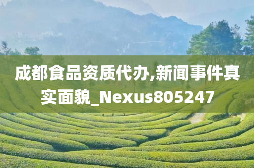 成都食品资质代办,新闻事件真实面貌_Nexus805247