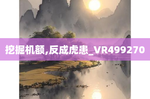 挖掘机额,反成虎患_VR499270