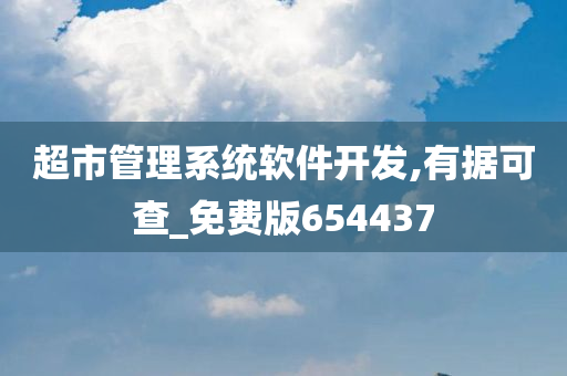 超市管理系统软件开发,有据可查_免费版654437