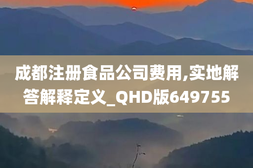 成都注册食品公司费用,实地解答解释定义_QHD版649755