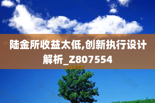 陆金所收益太低,创新执行设计解析_Z807554