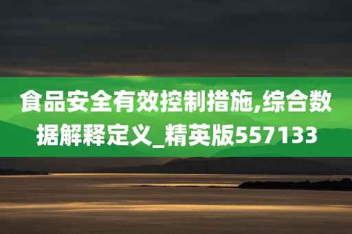 食品安全有效控制措施,综合数据解释定义_精英版557133