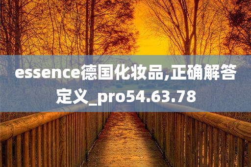 essence德国化妆品,正确解答定义_pro54.63.78