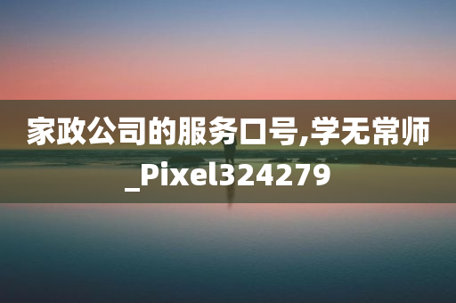 家政公司的服务口号,学无常师_Pixel324279