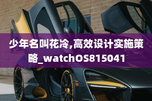 少年名叫花冷,高效设计实施策略_watchOS815041